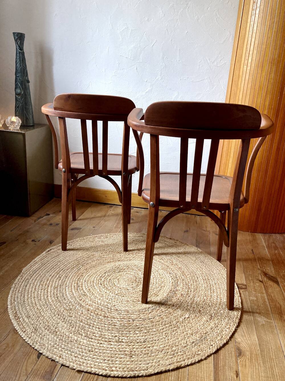 Vintage Stella chair pair – wood, 1950s