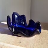 Vide poche verre bleu