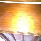 Half moon, oak, bevelled glasses
