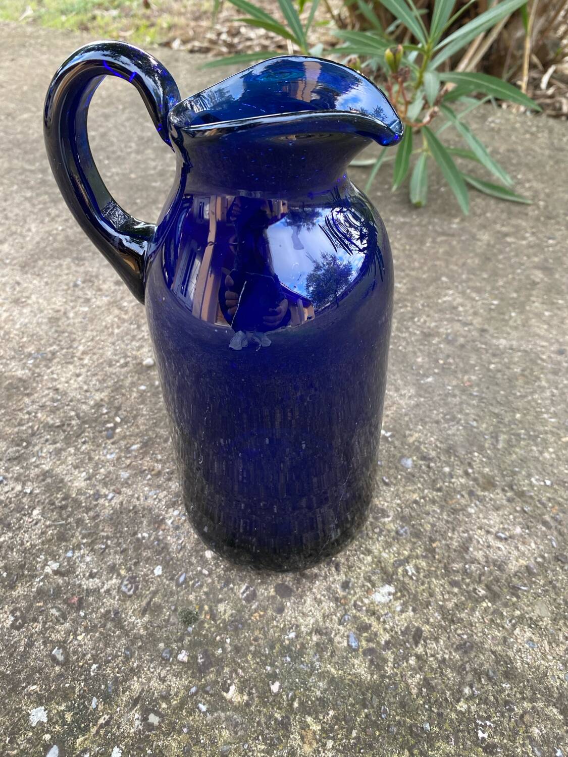 Jug, Norman, glass, mouth-blown