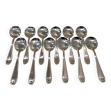 12 pelles a glace metal argente orfevre Vuillermet Lyon LXVI perles