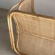 U-shaped armrest rattan armchair, grid canning