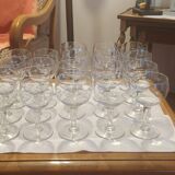 Set of water and wine glasses
