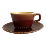 Cup and saucer Digoin Sarreguemines