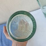 Set of 3 old bottles in mouth-blown glass