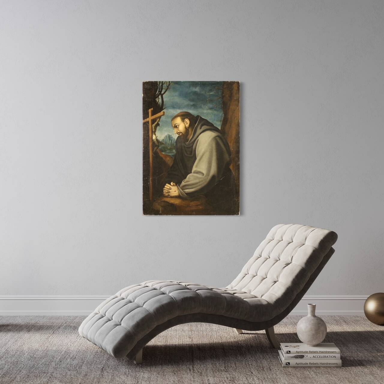 Tableau Ancien Saint François Du 18ème Siècle