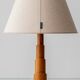 Scandinavian Modern Sculptural Solid Pine Table Lamp, circa 1970s