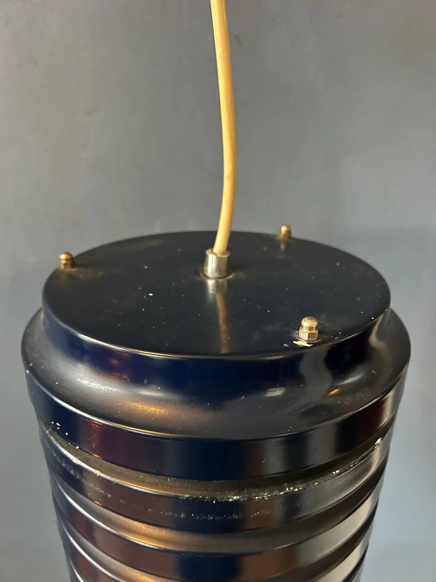 Vintage blue Danish mid-century pendant lamp