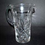Pichet cruche en cristal richement taillé, 1950
