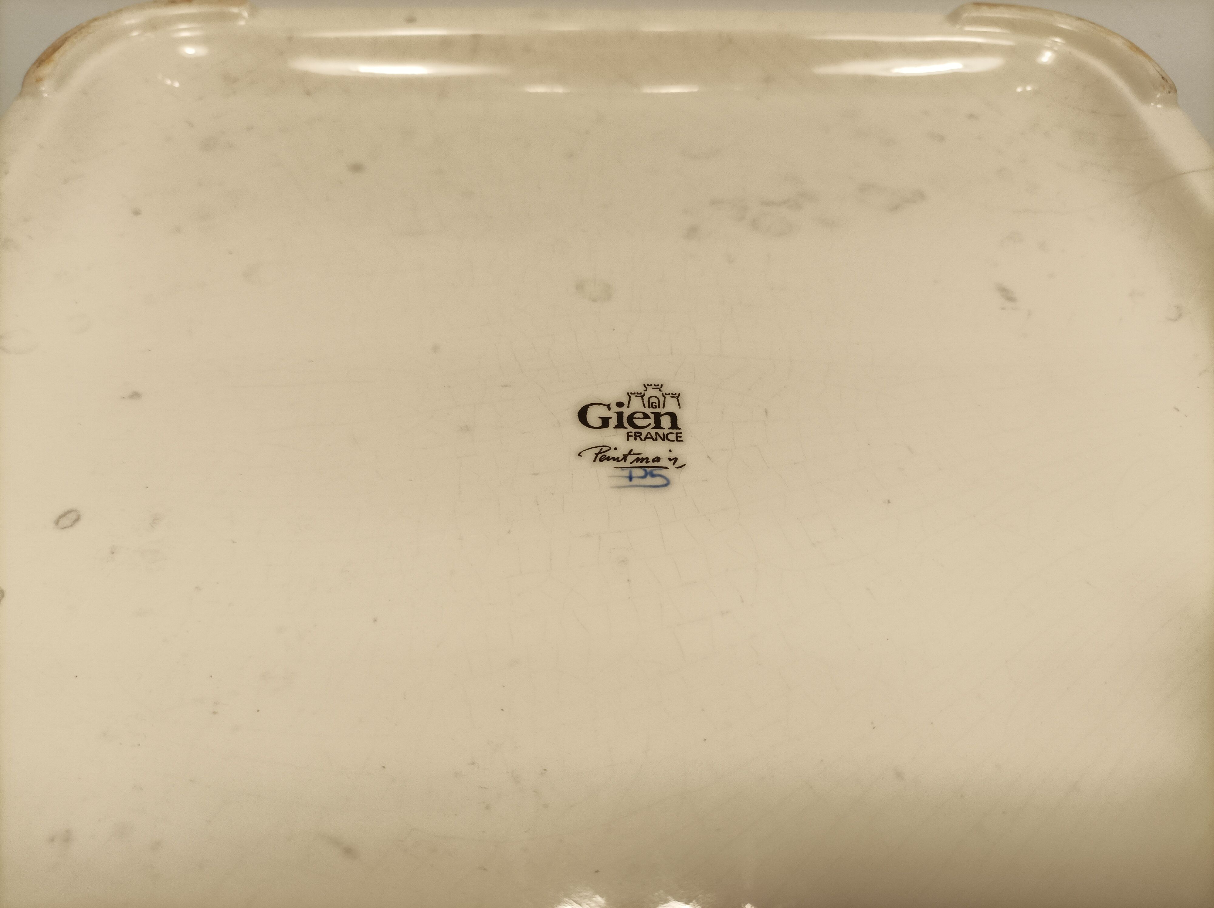 Gien square table mat renaissance make blue