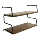 Zigzag string shelf 2 black ladders 2 teak shelves 1950 Width 47.5cm