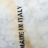 Marble and cast iron bistro table
