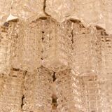 Italian parallelepiped glass chandelier, 1960s