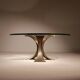 Brutalist Bronze & Glass Coffee Table | Germany 1970s