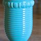 Large antique Art Deco vase by Poël Laval, turquoise glazed ceramic