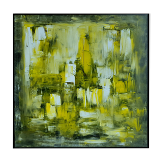Tableau peinture abstraite "yellowstone"