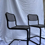 2 chaises métal