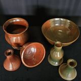 Set of ceramics, vases, soliflores and bowls