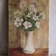 Tableau huile sur toile bouquet de fleurs vintage