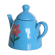 Blue ceramic teapot, vintage