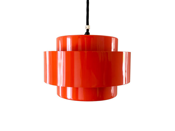 Suspension rouge par Jo Hammerborg pour Fog Morup, Danemark 1969.