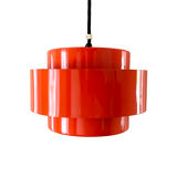 Red Ceiling Light by Jo Hammerborg for Fog Morup, Denmark 1969.