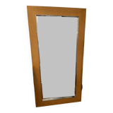 Large mirror with wide oak border