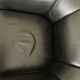 Paire fauteuils Tub cuir noir