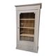 Glass display cabinet with drawer