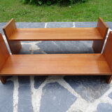 Pair of teak wall shelves