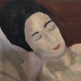 Table nude woman lying 40x80