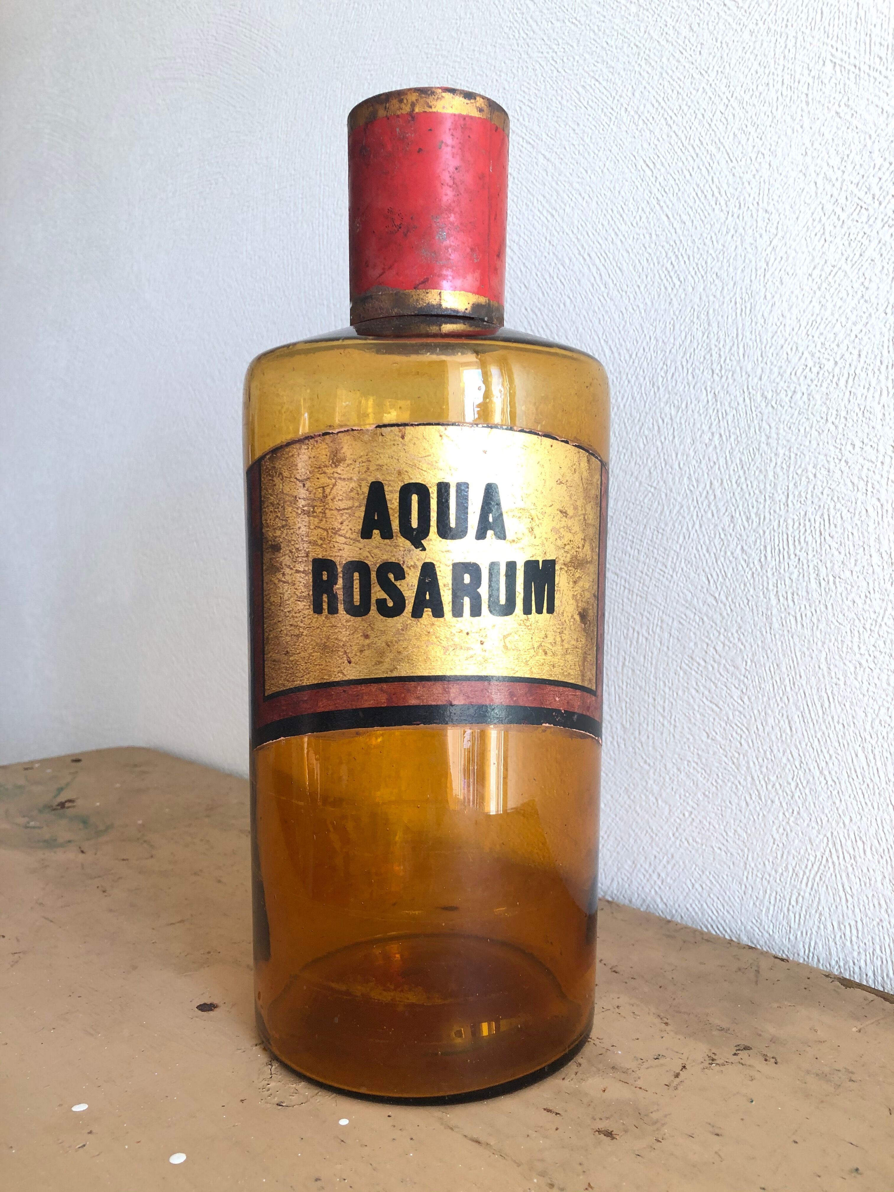 Old bottle of pharmacy "rose water"