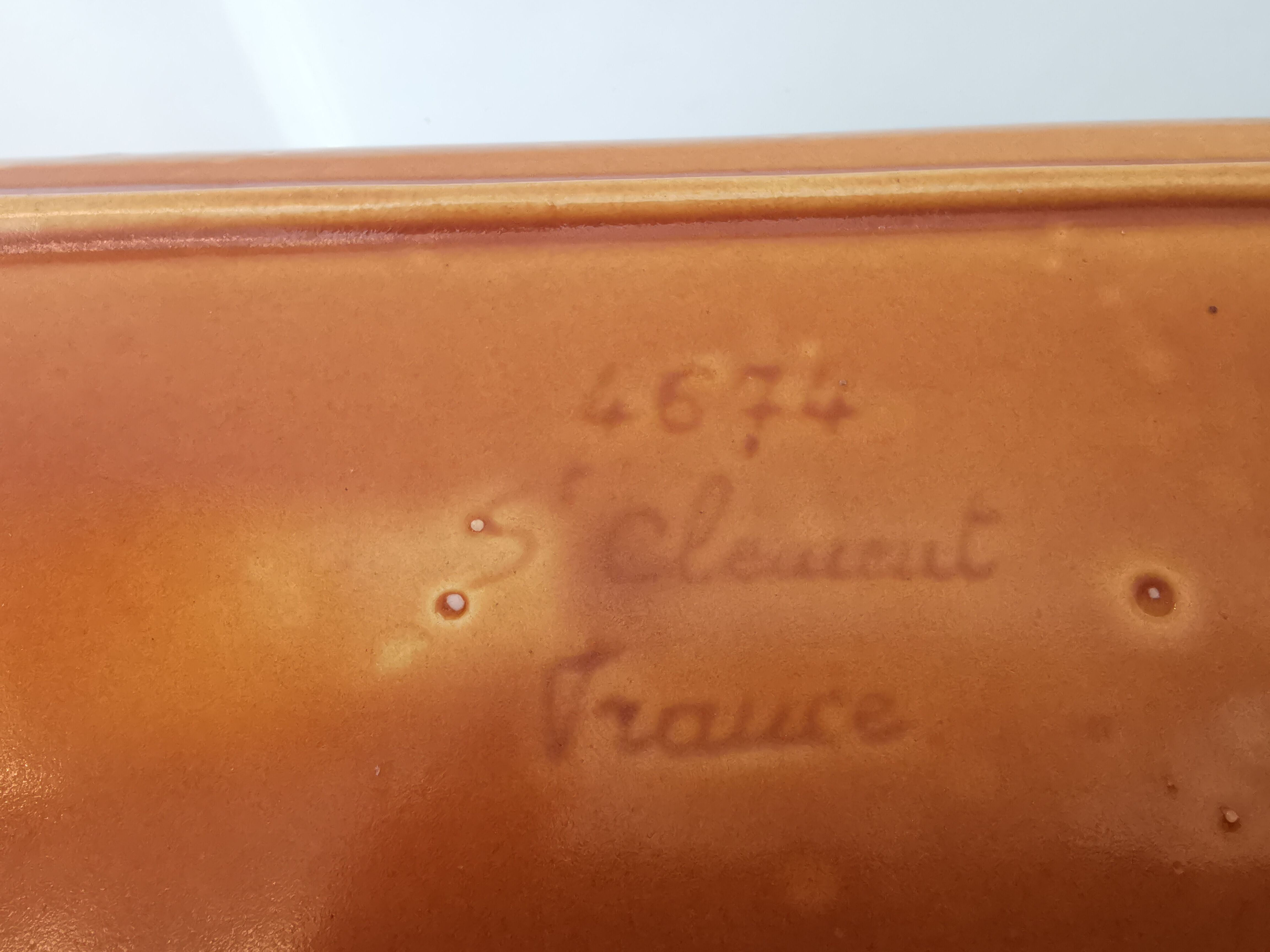 Vintage ceramic butter maker Saint Clément, France, 70s