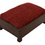 Pouf Art Déco design des années 30, tabouret minimaliste modèle bas.