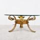 Gilt metal brutalist coffee table, 1960s