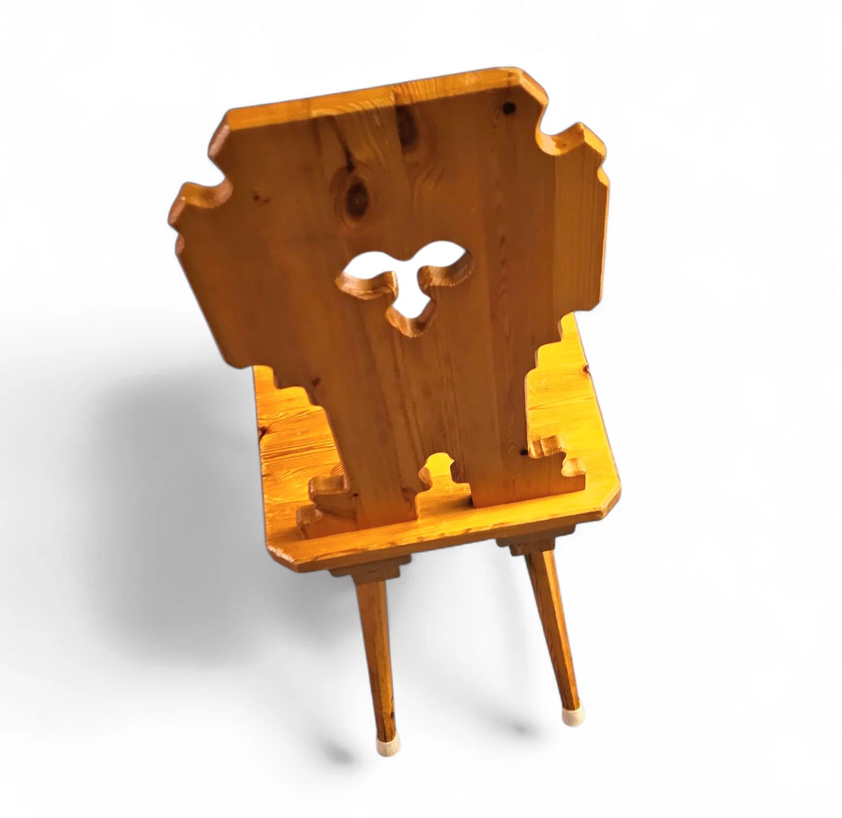 4 x chaises folk / Tyroler / en pin / 1970