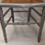 Chaise ancienne style louis XVI cannage gris galet