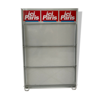 Poster holder, day holder "ICI PARIS" professional 60s vintage