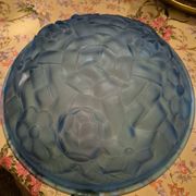 Art Deco ceiling light in pressed glass signed Degué – Ø 35 cm