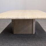 Table basse en travertin, Italie vers 1970