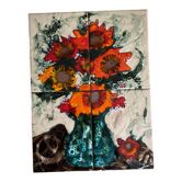 Carreaux en céramique bouquet Vallauris 1970