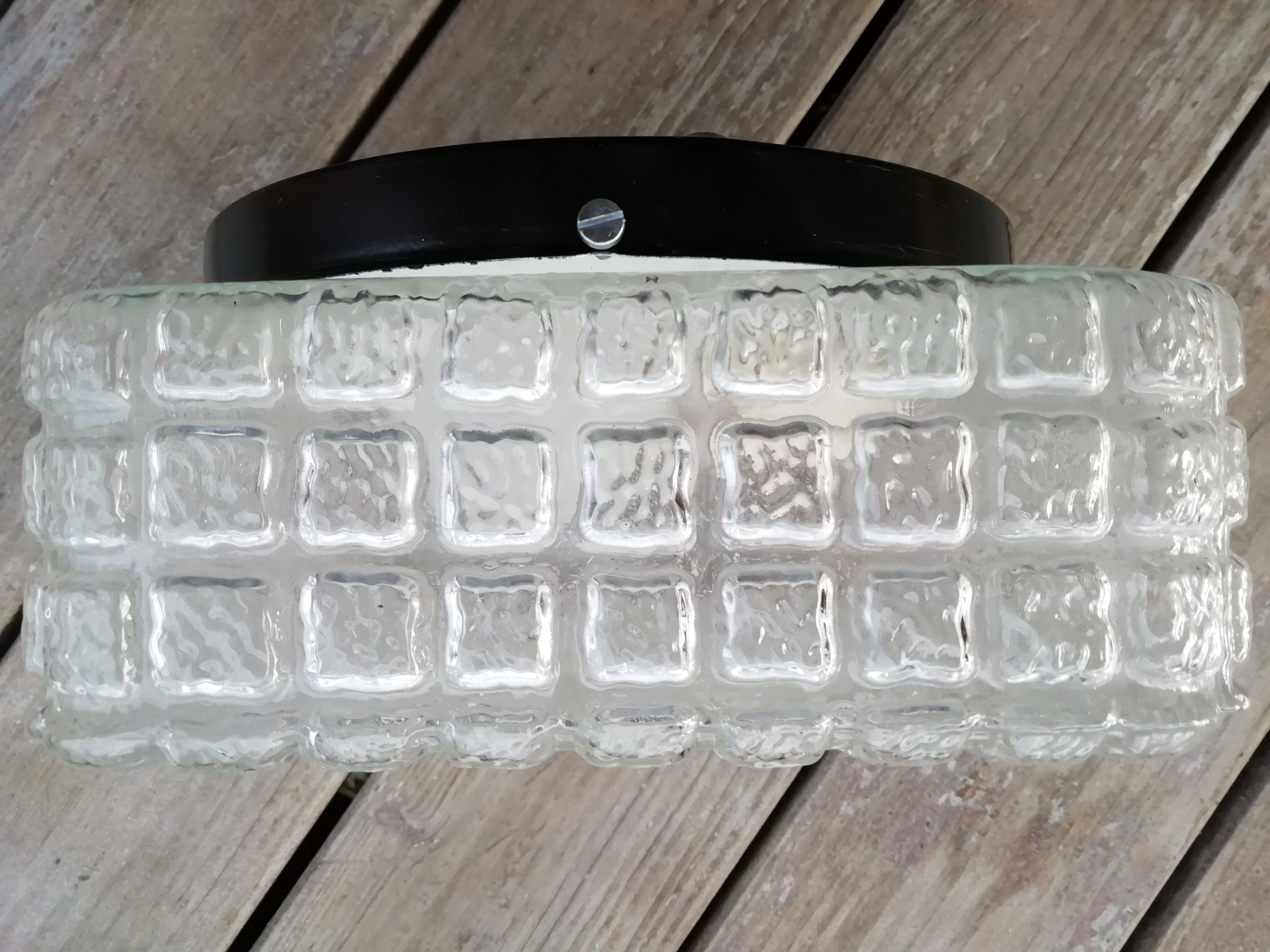 Square glass wall lamp