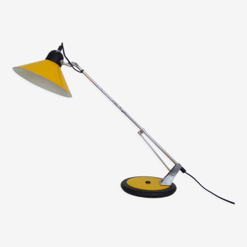 Aluminor yellow metal articulated lamp, 70s