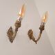 Paire d'appliques en laiton style Louis XVI
