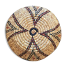 Round atisanal basket made of rattan or straw