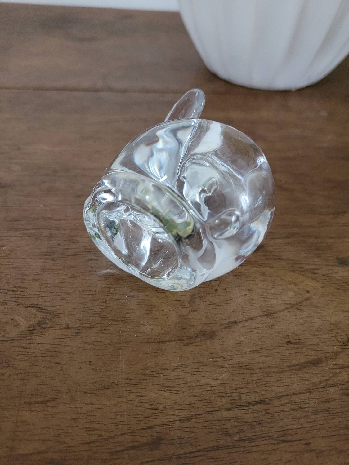Small crystal rabbit candle holder