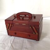 Vintage wooden sewing box