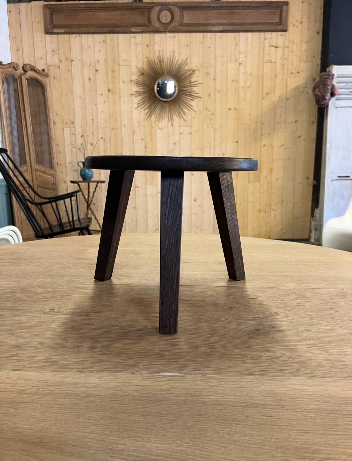 Wabi sabi oak stool