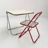 Platone beige folding desk by G. Piretti for Anonima Castelli, 1970