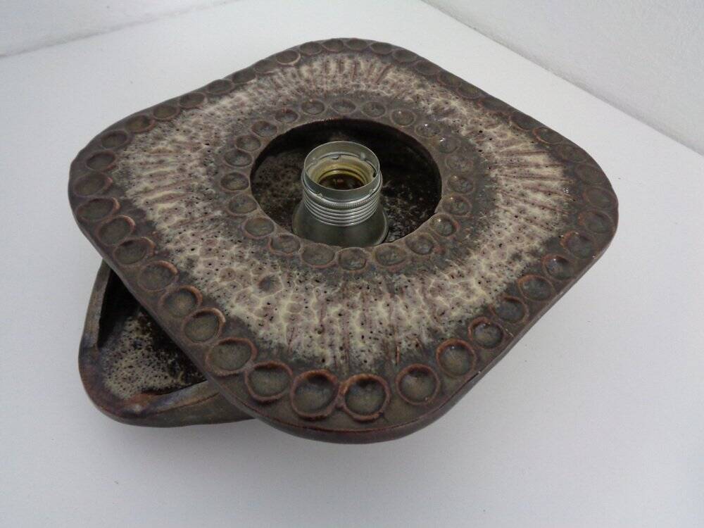 German Pop Art ceramic wall lamps, 1970s, set of 2